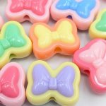 画像3: アクリルビーズ リボン型 B-22 カラフル 約17mm 10個セット ハンドメイド アクセサリーパーツ プラスチックビーズ ビーズクラブ (3)