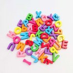 画像1: アクリルビーズ アルファベット型 B-24 ビビッドカラー イニシャル 約12mm 100個セット ハンドメイド アクセサリーパーツ プラスチックビーズ ビーズクラブ (1)