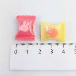 画像2: アクリルビーズ キャンディー型 ウサギ模様入り B-26 カラフル 約21mm 10個セット ハンドメイド アクセサリーパーツ プラスチックビーズ ビーズクラブ (2)