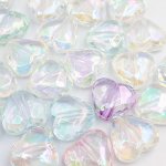 画像4: アクリルビーズ ハート型 B-27 クリア 約14mm 10個セット ハンドメイド アクセサリーパーツ プラスチックビーズ ビーズクラブ (4)