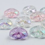 画像5: アクリルビーズ ハート型 B-27 クリア 約14mm 10個セット ハンドメイド アクセサリーパーツ プラスチックビーズ ビーズクラブ (5)
