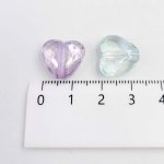 画像2: アクリルビーズ ハート型 B-27 クリア 約14mm 10個セット ハンドメイド アクセサリーパーツ プラスチックビーズ ビーズクラブ (2)